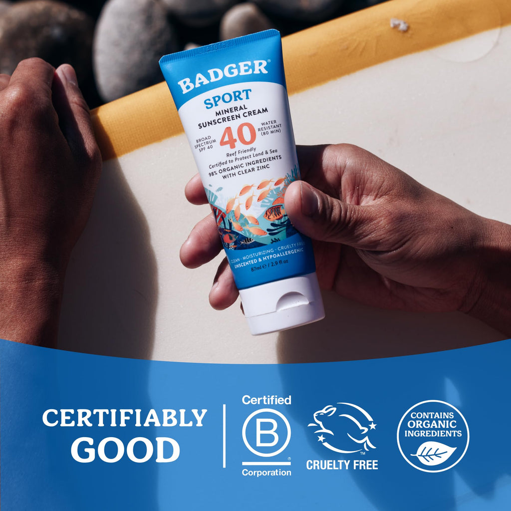 Badger Company, Clear Zinc Sunscreen Cream