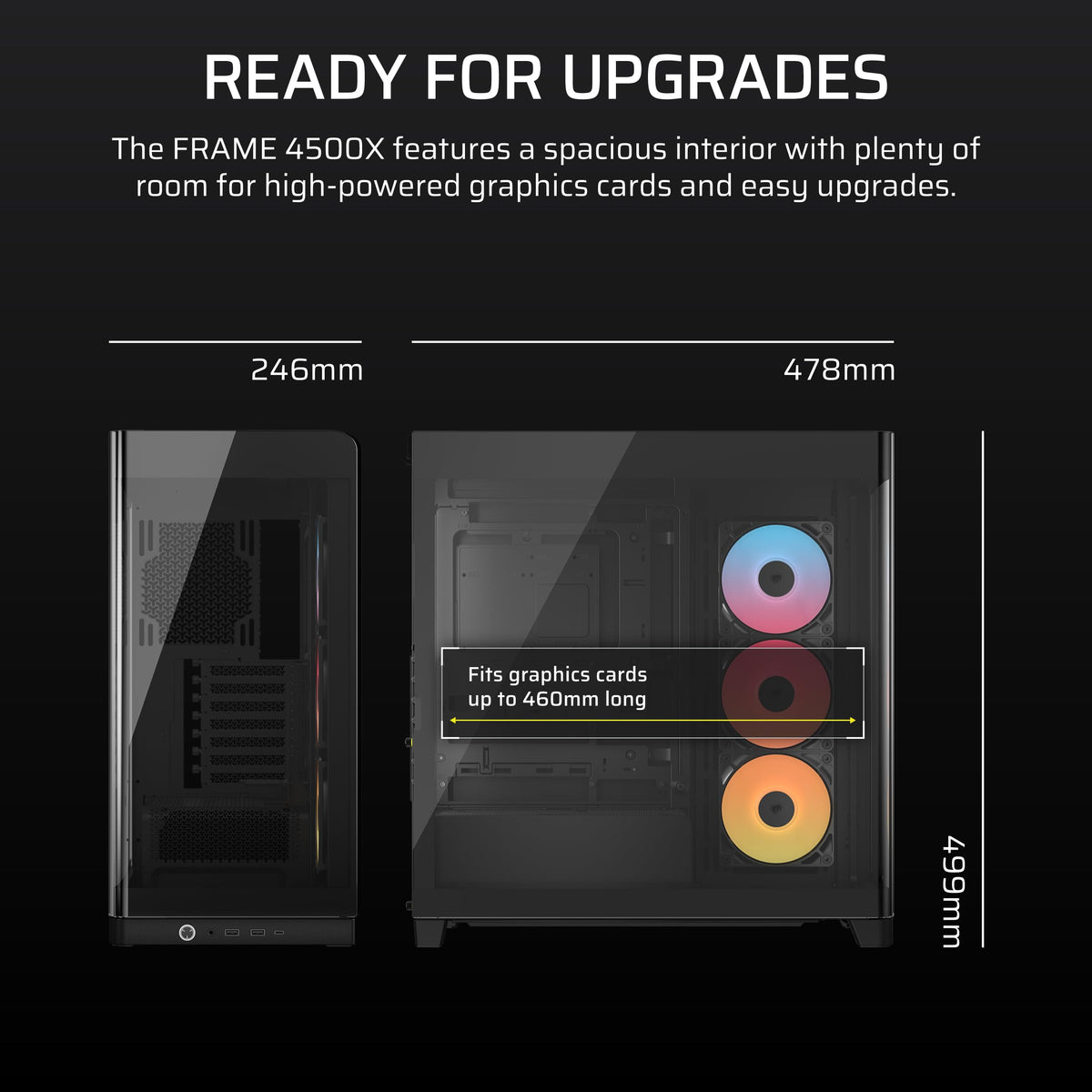 CORSAIR FRAME 4500X RS-R ARGB Panoramic Glass Mid-Tower PC Case
