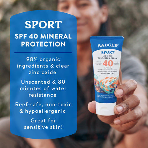 Badger Company, Clear Zinc Sunscreen Cream