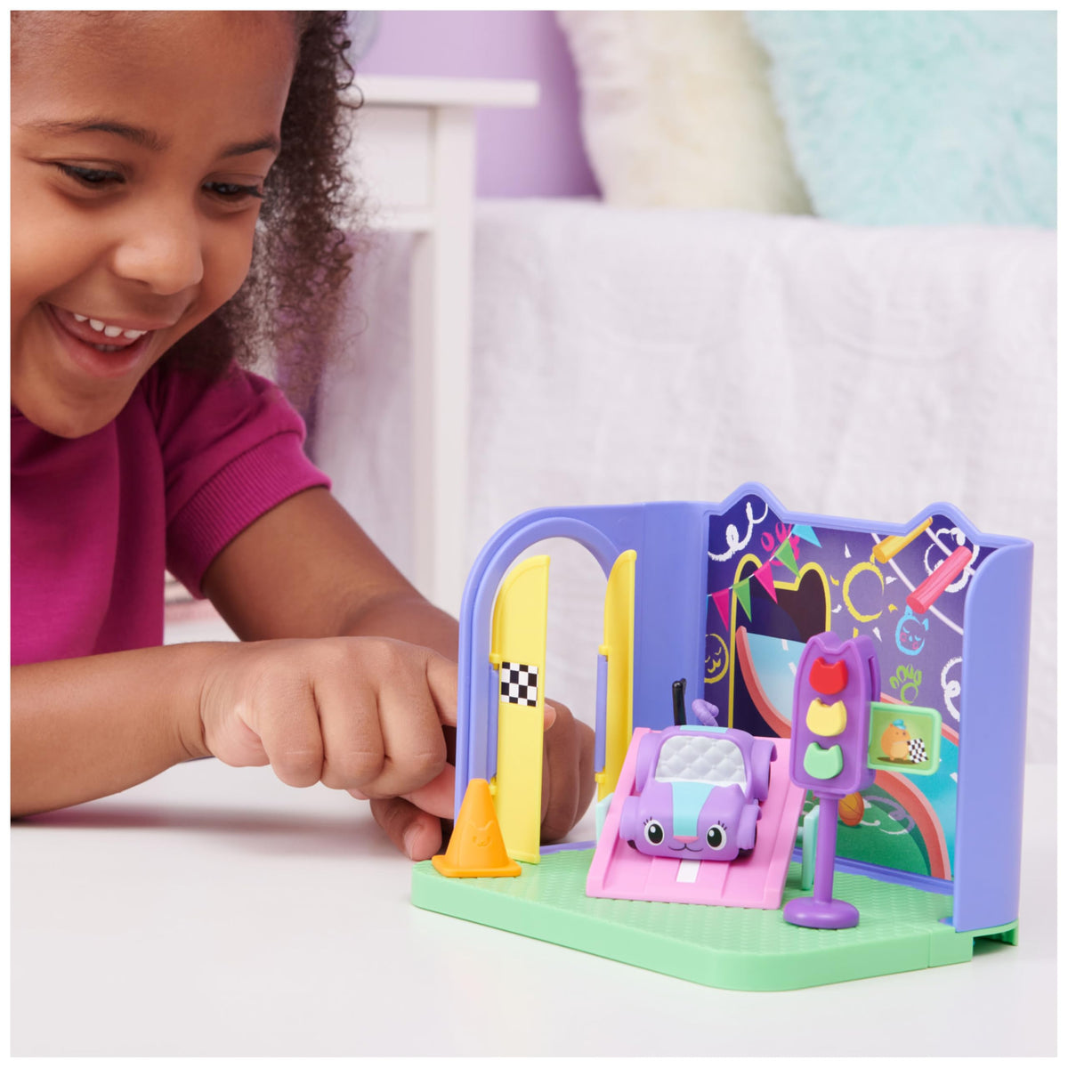 Gabby’s Dollhouse, Carlita Purr-ific Play Room with Carlita Toy Car