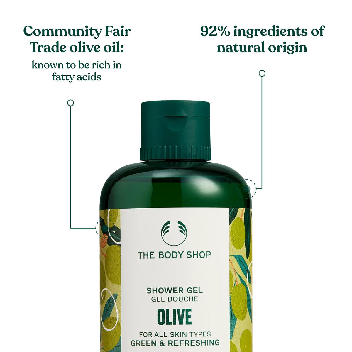 The Body Shop Shower Gel 750ml Olive (Vegan)