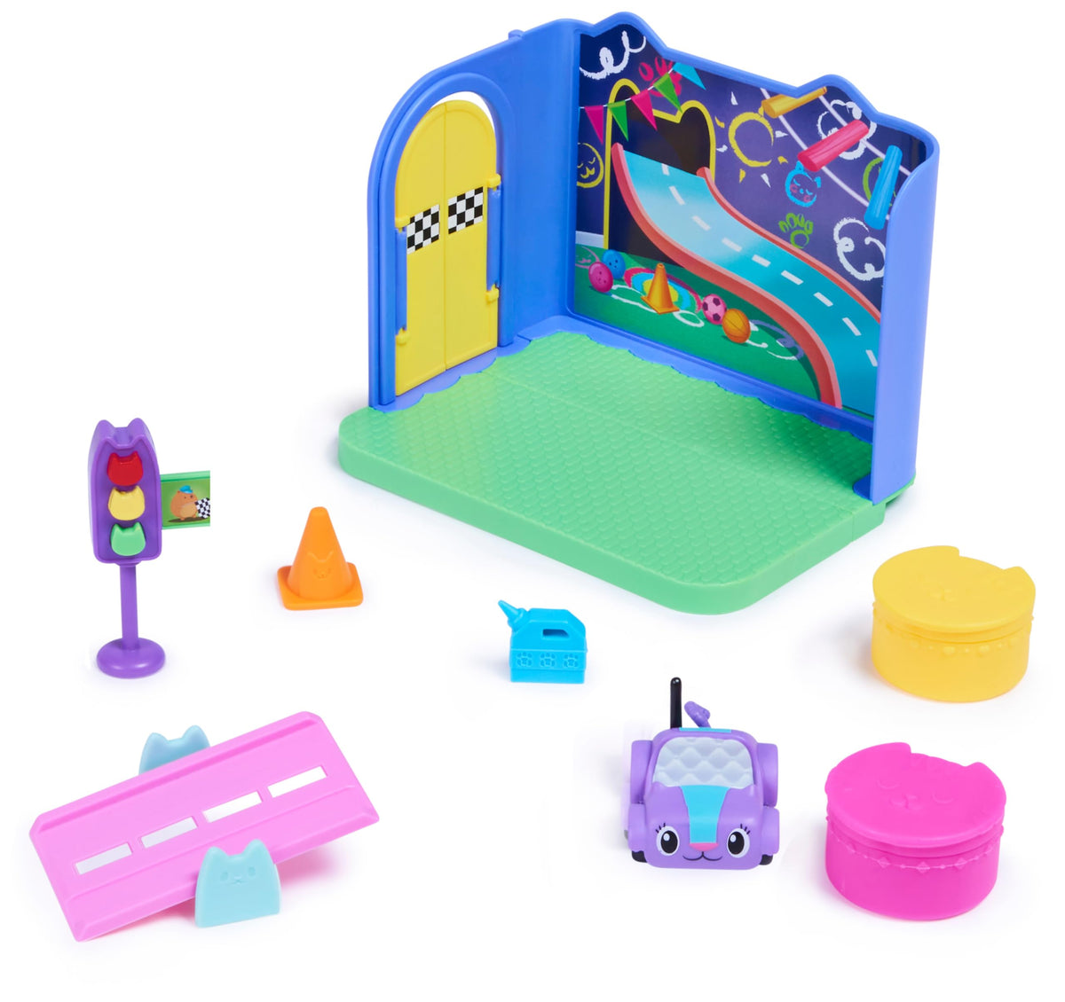 Gabby’s Dollhouse, Carlita Purr-ific Play Room with Carlita Toy Car