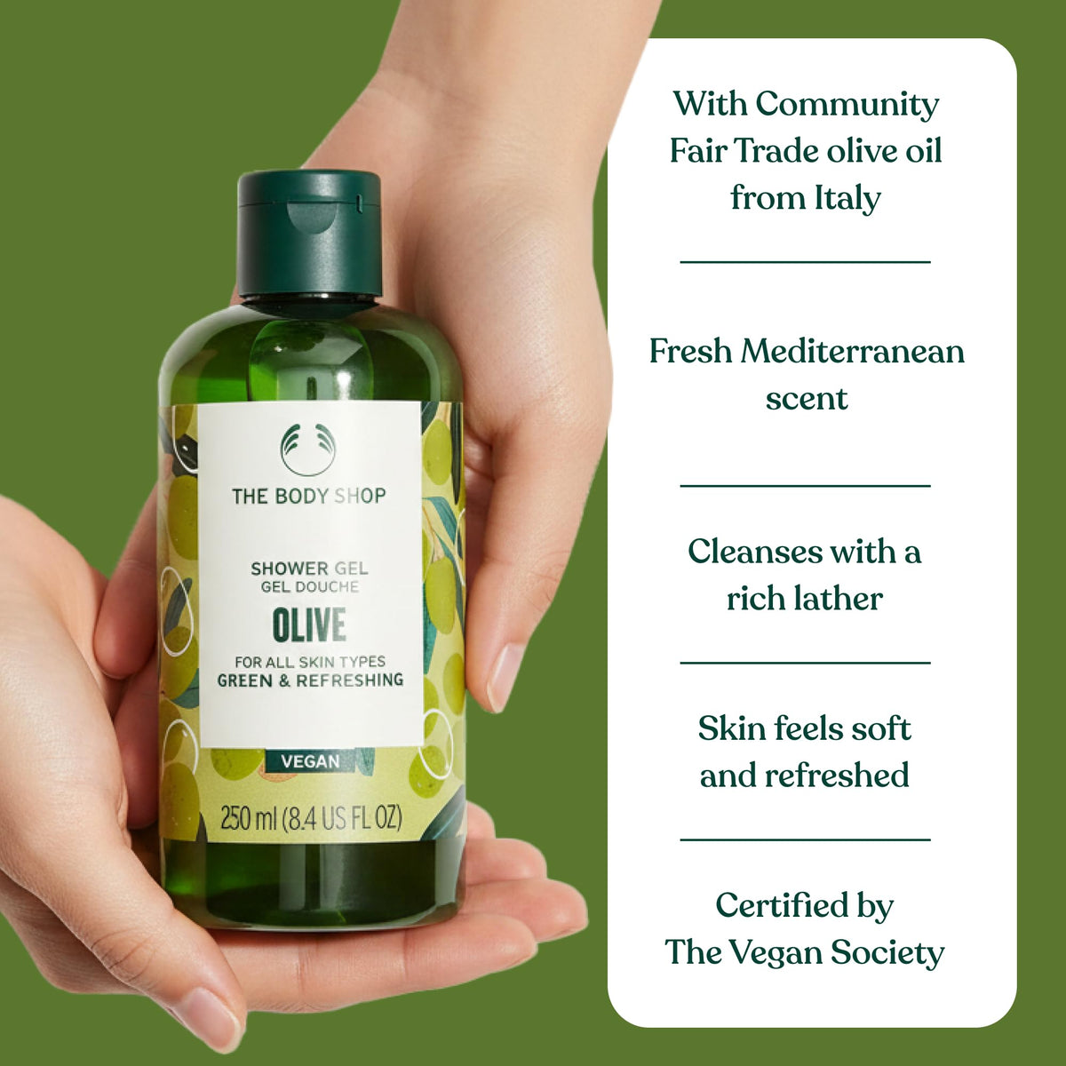 The Body Shop Shower Gel 750ml Olive (Vegan)