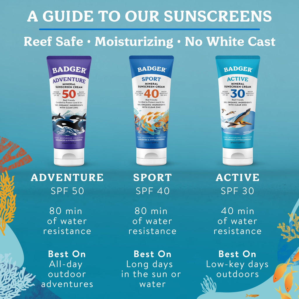 Badger Company, Clear Zinc Sunscreen Cream